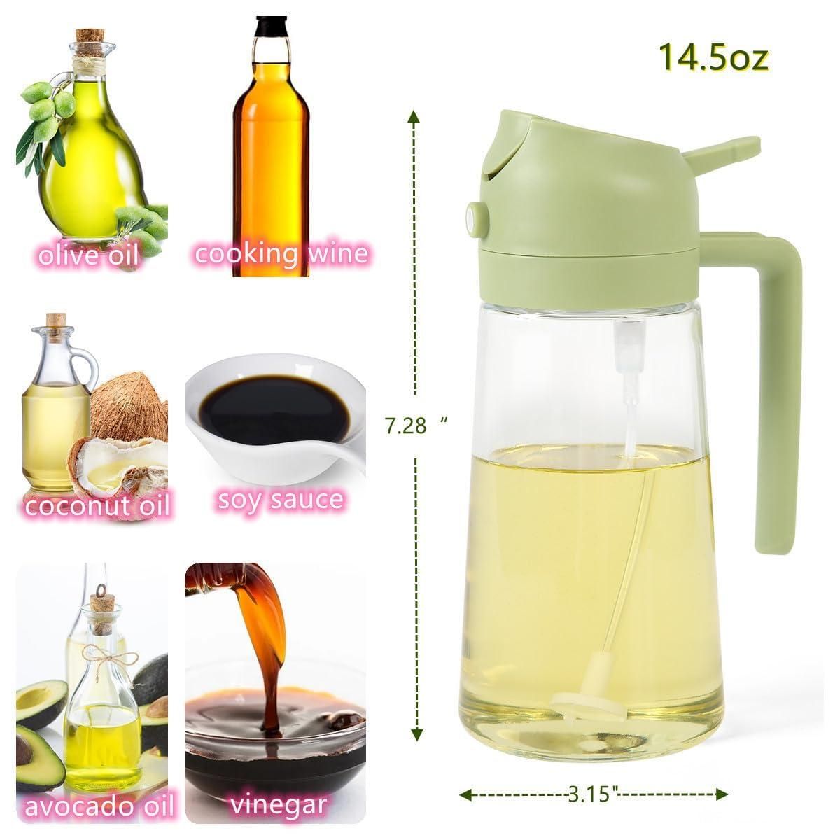 500ml Portable Oil Sprayer & Dispenser – Dual Mode for Cooking & Grilling