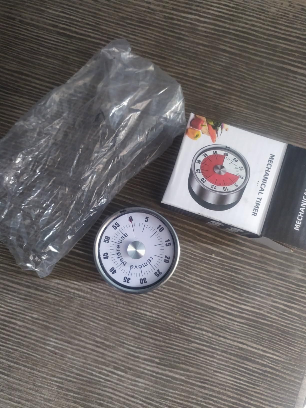 60-Minute Magnetic Timer with Loud Alarm – Stainless Steel