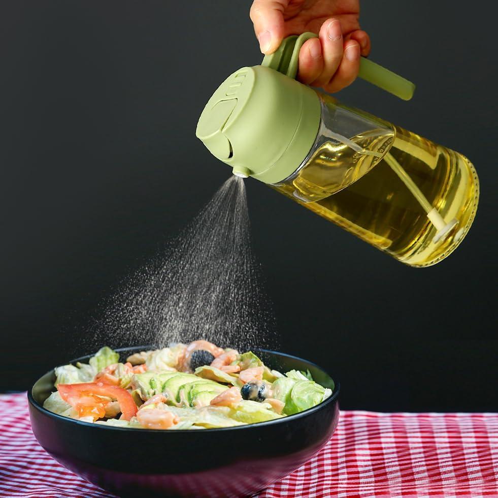 500ml Portable Oil Sprayer & Dispenser – Dual Mode for Cooking & Grilling